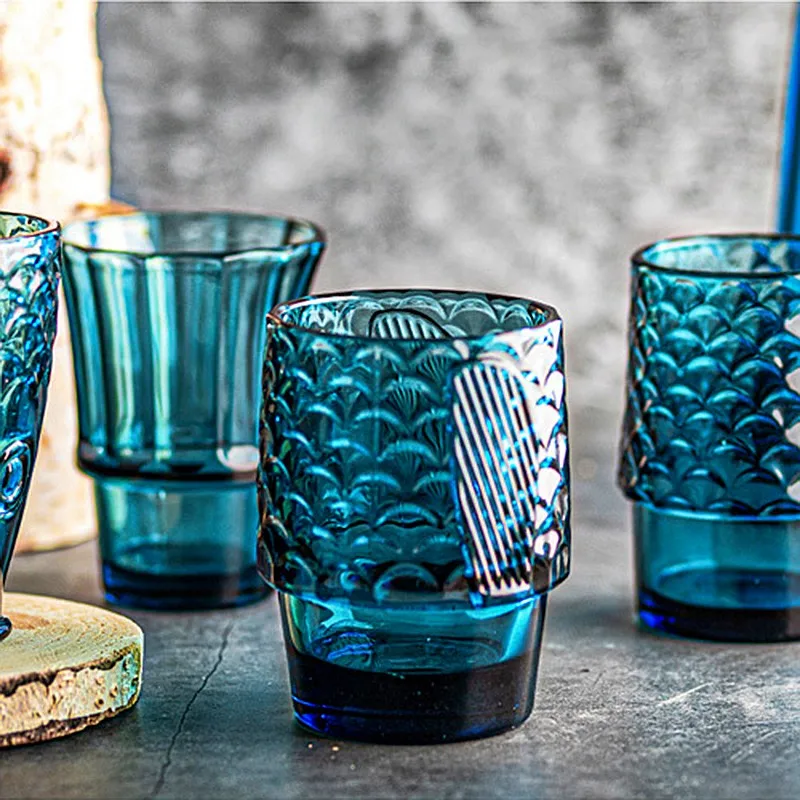 4Pcs/set Creative Koi Fish Cup Fish Shaped Glass Set Stackable Shaped Water Cup Household Water for Wedding Party Gift