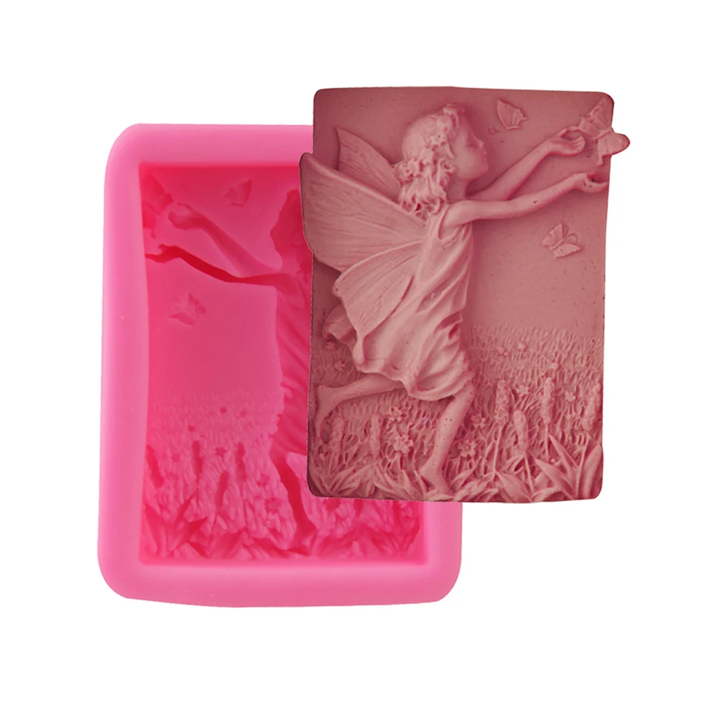 Angel Hand Holding Butterfly Shape Silicone Soap Mold Candle Handmade Soap Mold Chocolate Fondant Cake Baking Silicon Mold