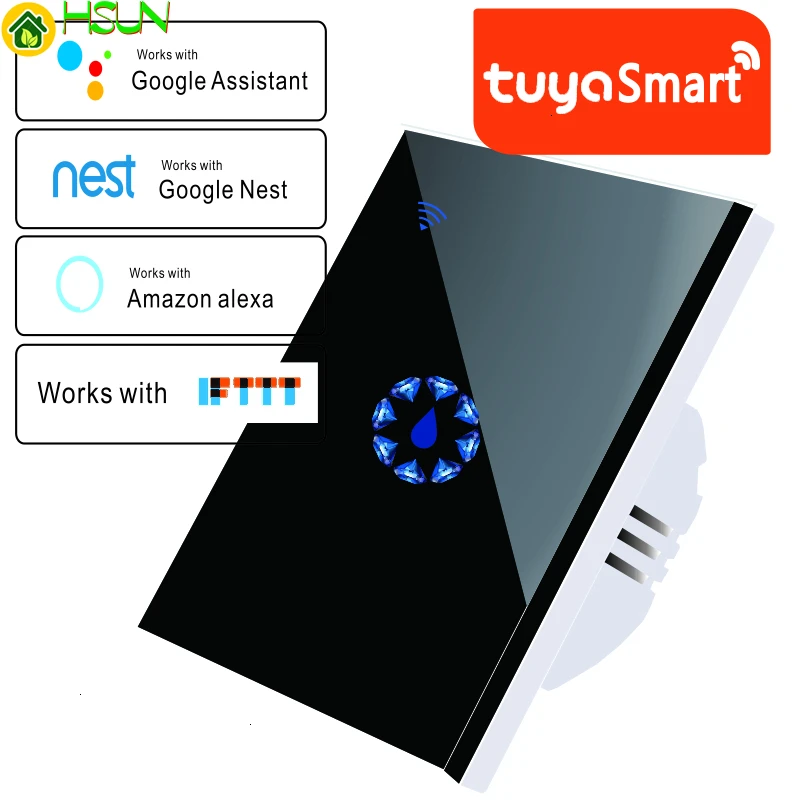 

Wifi Boiler Smart Switch Water Heater Switches Voice Remote Control EU/US Tuya Touch Panel Timer Outdoor work alexa google home