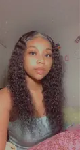 Peluca brasileña de ondas profundas prearrancada, peluca con malla frontal y pelo de bebé, 13x4, para mujeres negras