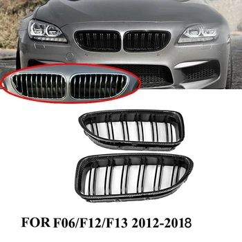 

Real Carbon Fiber Front Bumper Hood Kidney Grill Grille For-BMW F06 F12 F13 M6 650I 640I 2Dr/4Dr