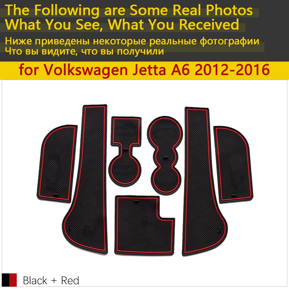Противоскользящая резиновая подушка для чашки дверной паз коврик Volkswagen VW Jetta A6 MK6