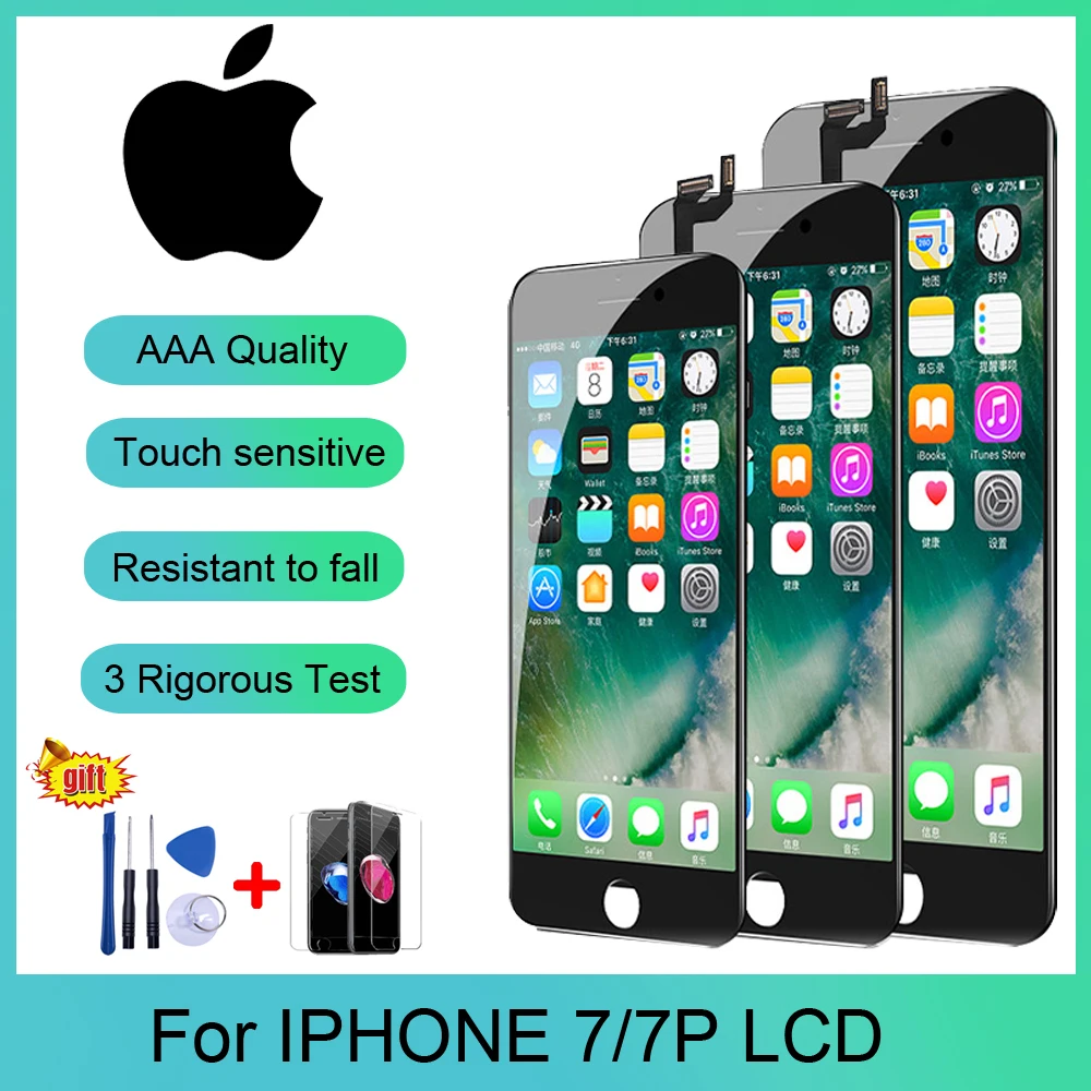 

AAAA Grade For iPhone 7 LCD Display With 3D Force Touch Screen Digitizer Assembly Replacement For iPhone 7 Plus Pantalla