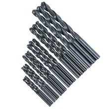 15 pieces of high speed steel HSS straight shank twist drill 3/4/5/6/8 mm and black high speed steel drill bit set