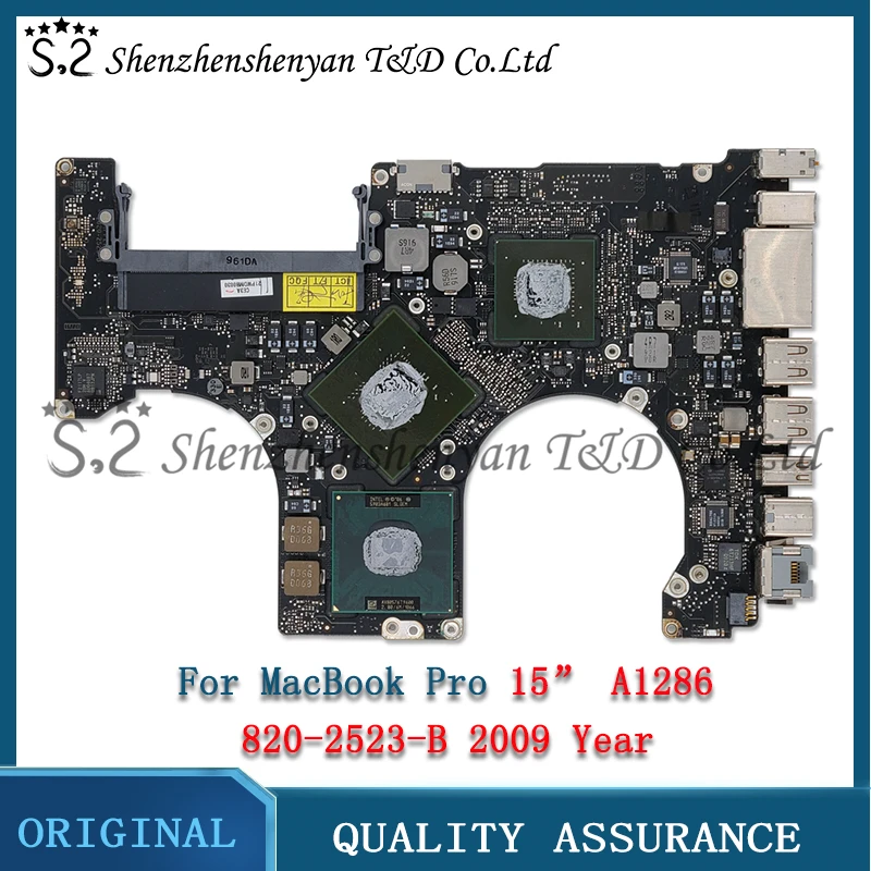 

Материнская плата A1286 2009 ГГц 820-2523-B для Macbook Pro A1286, материнская плата 2,66 "EMC 15,4 EMC 2255 EMC 2324 MB986xx/A 2325 год