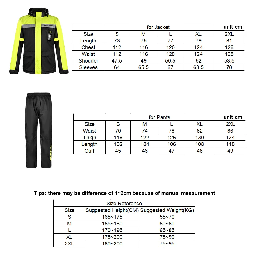Motorcycle Raincoat Split Rain Suit Reflective LED Alert Waterproof Adjustable Cap Hat Impermeable for Riding Cycling Motocross motorcycle raincoat,raincoat suit,bike raincoat