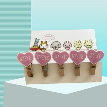 

5 Pcs/set Bulletproof Boy Band Card Holder Paper Clips Stationery Clothespin Craft Clips Pegs