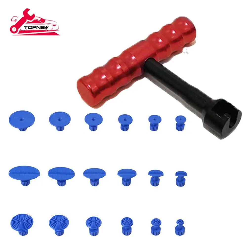 

T-Handle Dent Puller, Car Dent Repair Puller Paintless Removal Tool T-Hanle Bar Tool With Glue Tabs