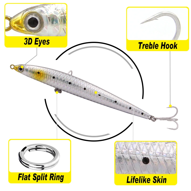 TacklePRO-ŷ 潽 PE19, 125mm 27.5g,   ٴٳ ϵ Ʈ, ӽŸ ũ ִ ò 