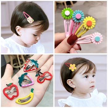 

10-20pcs Lovely Cartoon Fruit BB Clip Candy Color Girls Hairpins Hair Clip Kids Headwear Children Accessories Baby BB Clips