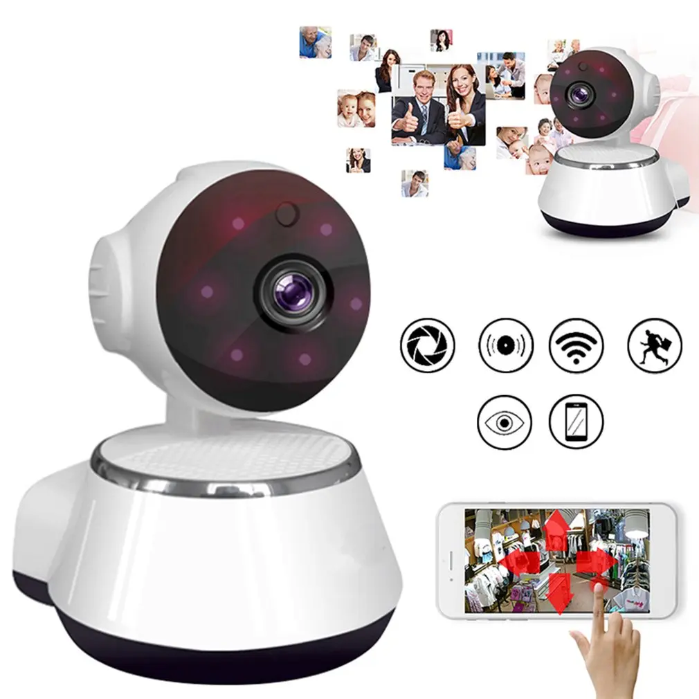 WIFI IP камера 720P Ночная домашняя безопасности Беспроводная P2P ИК PTZ Аудио|Камеры