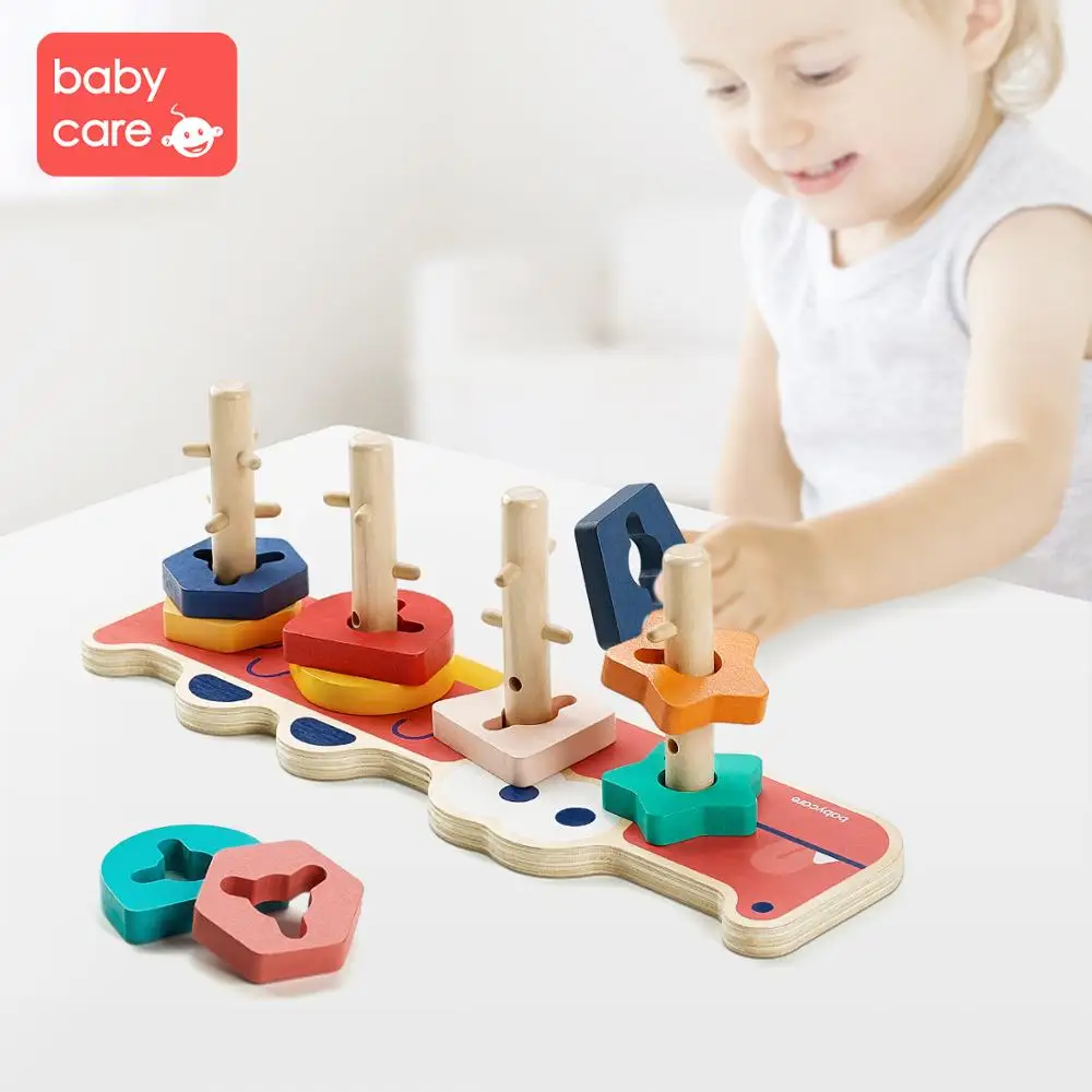 Babycare цветная цифровая познавательная игрушка деревянная детская ранняя