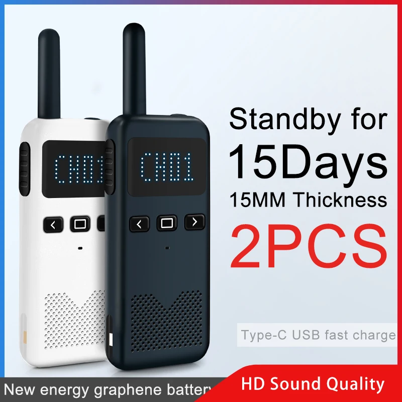 2PCS KSUN KSM3 Civil Kilometer High Power Intercom Outdoor Handheld Mini Walkie Talkie