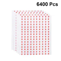 Étiquettes autocollantes en forme de flèche rouge, 10mm, 6400 pièces, petits autocollants circulaires amovibles à points pour l'inspection des produits, bandes indicateurs de défauts 