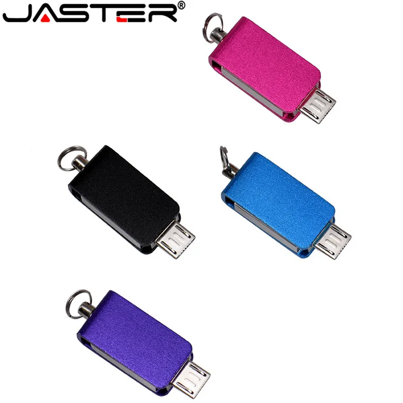 JASTER usb 2,0 флеш-накопитель 4 ГБ 16 ГБ флеш-накопители флешки 32 Гб usb карта памяти 64 Гб OTG металлический usb флеш-накопитель для телефона Android