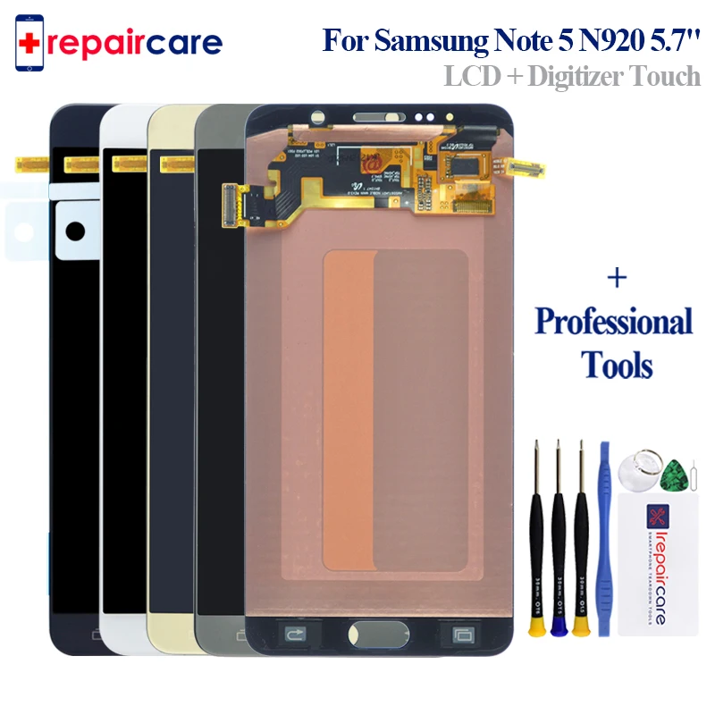Amoled дисплей для samsung Galaxy N920P ЖК-дигитайзер сенсор с рамкой сенсорный экран для samsung Note 5 N920A N920V ЖК-экран