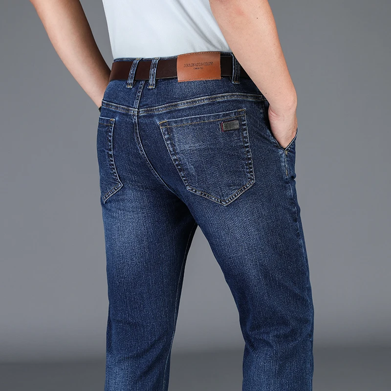 

2020 Denim Elasticity fashion Jeans Blue Classic Fashion Designer Denim Skinny Jeans Men's Casual High Quality Slim Fit Trousers