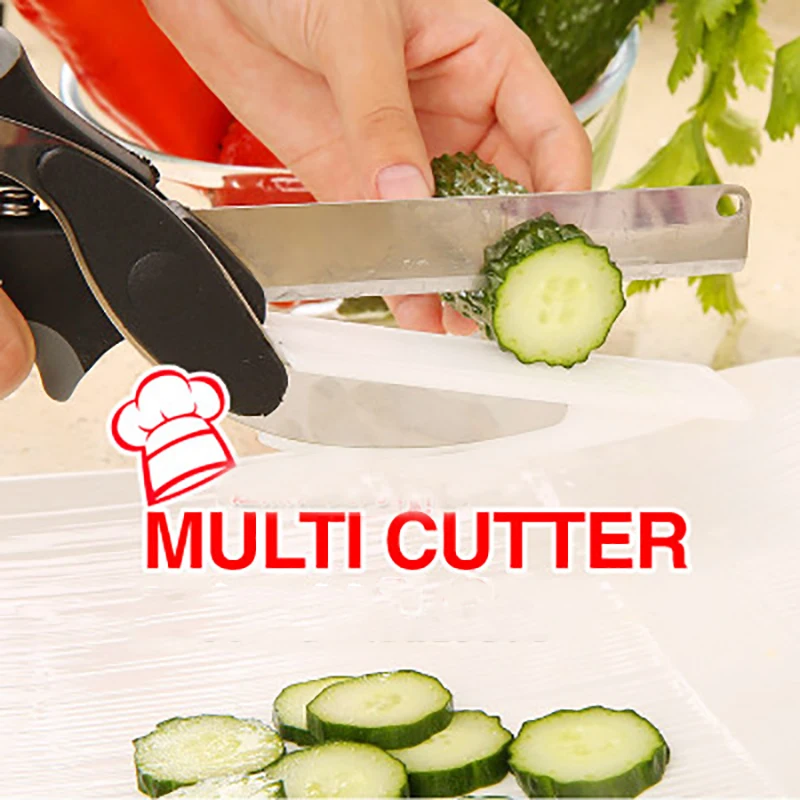 

Multi-function Camping Creative Scissors Detachable Kitchen Utensils Cutting Board Cutter Two In One Fruit And Vegetable Scissor