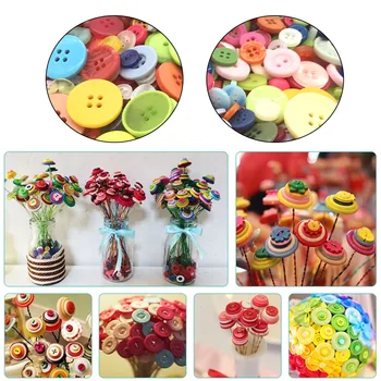 

660pcs Mixed Color Buttons Resin Kindergarten Handmade Button Set Children DIY Crafts Accessories Scrapbooking Cartoon Buttons