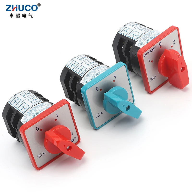 ZHUCO HZ5D-20/4 L02 L03 M04 20A 2 3 позиции полюса роторные кулачковые передачи многополярная