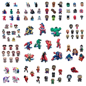 

100pcs Avengers PVC Brooches Pins Buttons Badges for Decoration Bags Hat Accessories Birthday Gift Party Favor