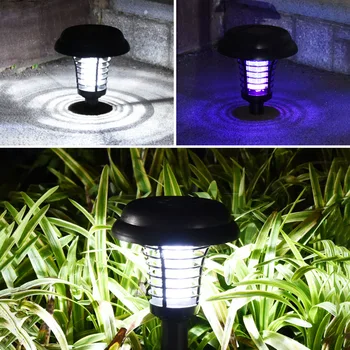 

Waterproof Solar Mosquito Killer LED Lamp Garden Lawn Pest Insect Zapper Light for Household Outdoor Courtyard Ornament
