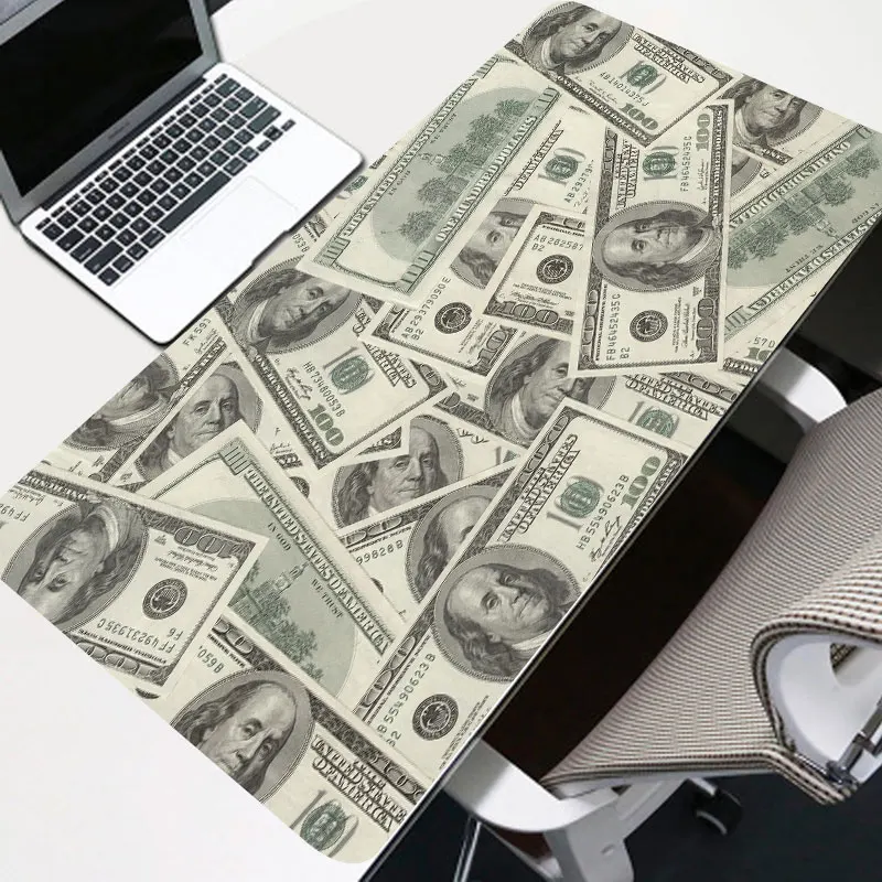 100 долларов банкнот шаблон печати коврик для мыши Новинка идеи подарка оверлок Dese