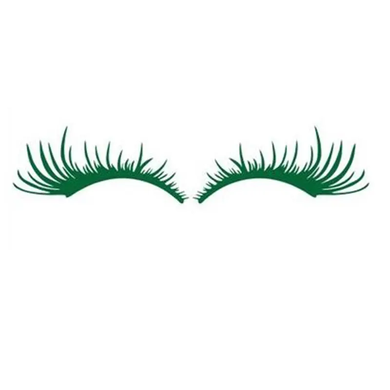 1 Pair 3D Charming Eyelashes car Sticker Fake Eye Lash Car Headlight Funny Decals Door Window Vinyl Waterproof Product 25x11CM