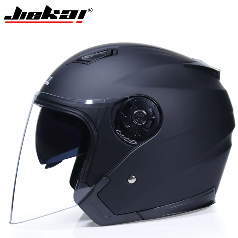 JIEKAI Motorcycle Helmets Electric Bicycle Helmet Open Face Dual Lens Visors Men Women Summer Scooter Motorbike Moto Bike | Автомобили и