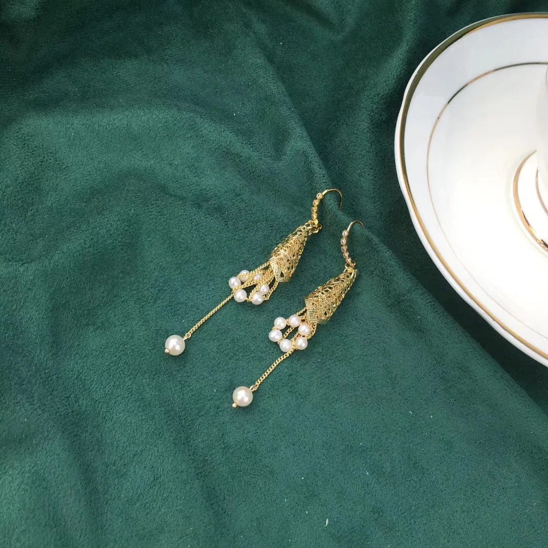 

Butterfly Home Wind Chime Design Long Modified Face Pearl Earring Not Allergy Maintains Color Good Elegant Syes39i39ie