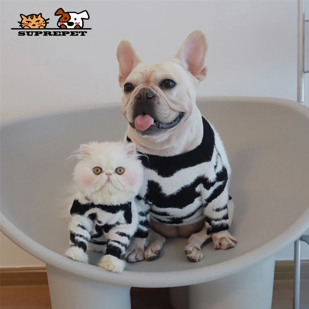 

SUPREPET корова цвет Французский бульдог маленькая собака пальто удобный флис собака свитер одежда для бульдога теплая холодная погода кошка собака костюмы
