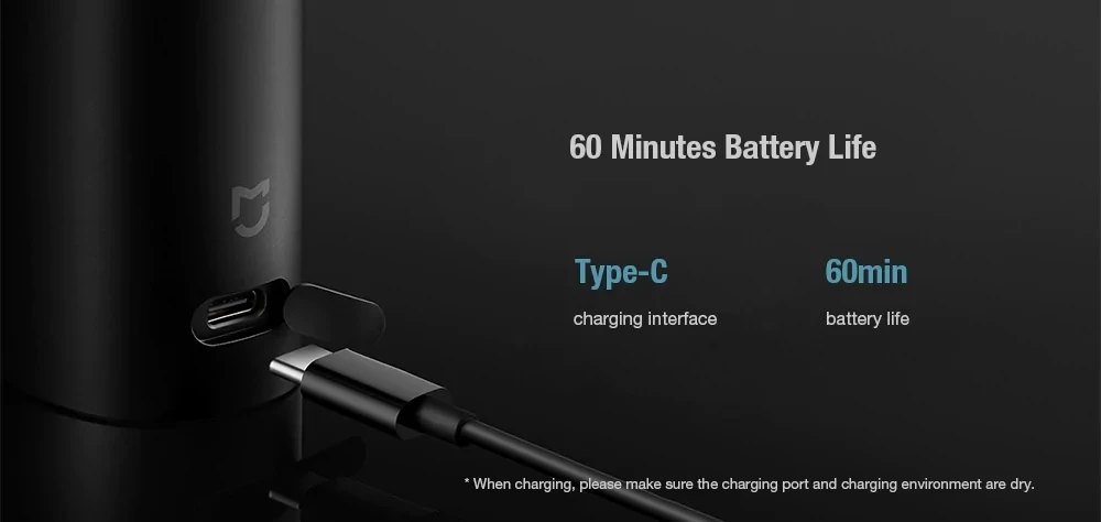 New Mijia Men's Electric Shaver S500 Rechargeable 3 Heads Type-C Wet Dry Shaving Machine Beard Trimmer Washable Double Blade (9)