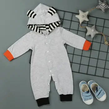 

2019 New Fashion Fox shape Children's clothes Infant Baby Boys Romper Long Sleeve Jumpsuit Playsuit Little Boy Outfits Clothes