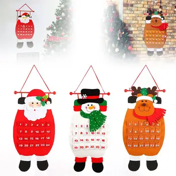 

Christmas Advent Calendar Fabric Santa Claus Snowman Xmas Table Ornament Christmas Decoration For Home Navidad Decor New Year