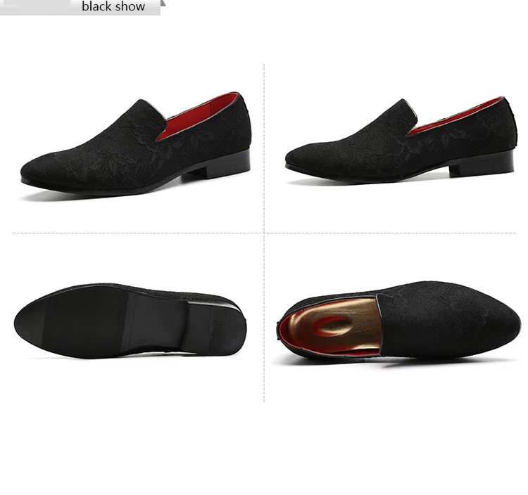 Новые модные лоферы; мужская деловая обувь; туфли на плоской подошве с вышивкой; цвет черный, фиолетовый, красный; повседневная кожаная обувь