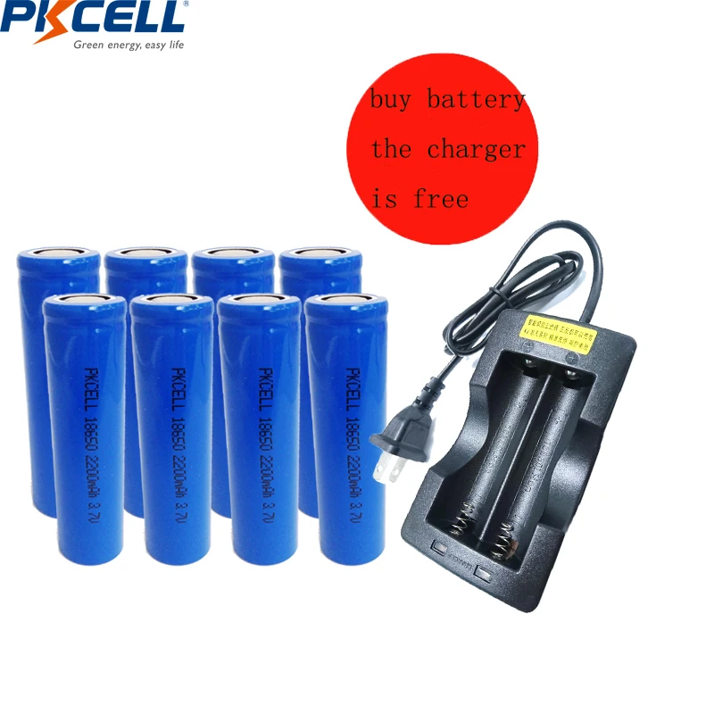 3,7 v литий-ионная аккумуляторная батарея 18650 220mah литиевая батарея плоский верх для светодиодный фонарик(подарок 18650 зарядное устройство 2 слота