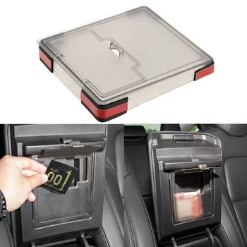 

LEEPEE Hidden Transparent Storage Box for Tesla model 3 Car Styling Organizer Car Armrest Box Cover Storage Box