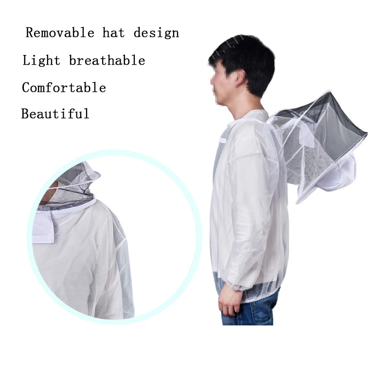 Прозрачная одежда для пчеловодства уличная Рабочая куртка противомоскитная рыболовная куртка Солнцезащитная куртка нейлоновая дышащая с вуалью