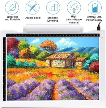 

Light table light-pad A4 LED drawing-pad adjustable brightness light box copy board for design drawing sketching-animation