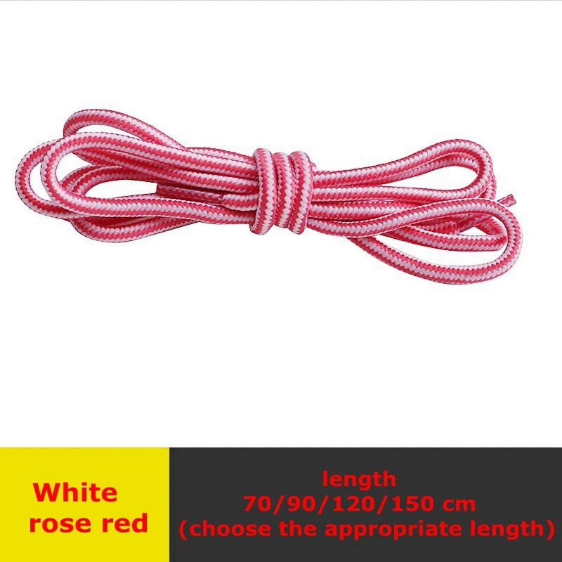 White rose red Высококачественные круглые шнурки; двухцветные шнурки для обуви; унисекс; уличные спортивные ботинки martin для отдыха; 1 пара - Цвет: White rose red
