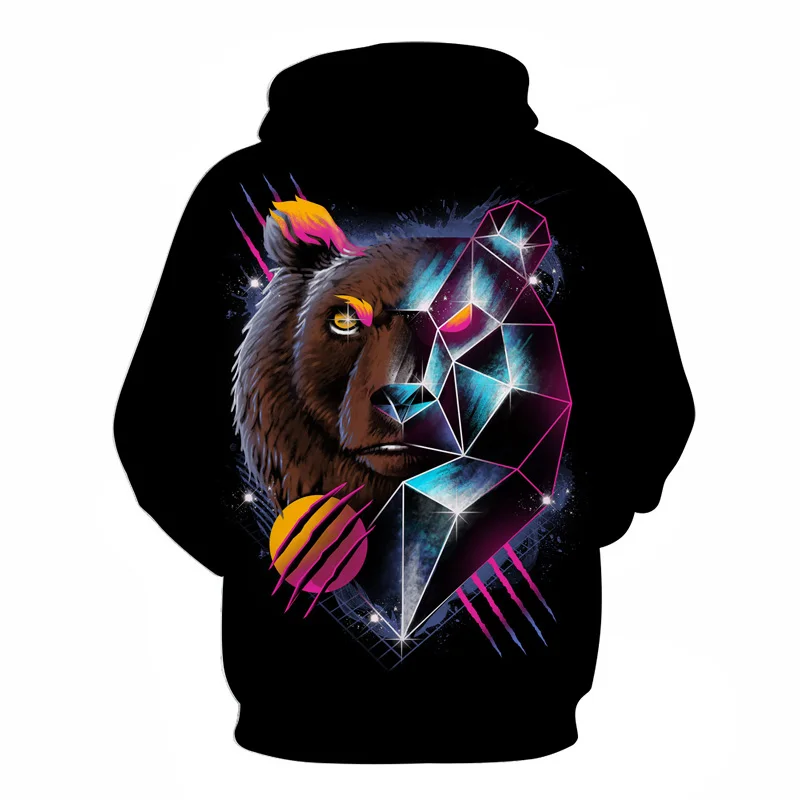 3D hoodies color painting cat pattern printed hoodies spring autumn men women loose sweatshirt street clothing baseball uniform