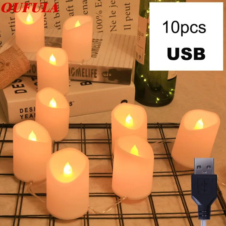 

Romantic Led Electronic String Candle Light Gifts USB Decoration Remote Control For Holidays Valentine's Day