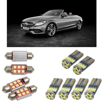 

Interior led Car lights For mercedes c class convertible a205 cabrio bulbs for cars License Plate Light 4pc