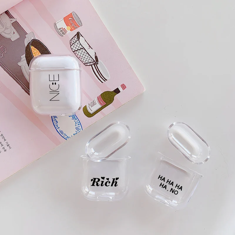 Мягкий силиконовый милый Чехол Air Pods для Apple Airpods, роскошный чехол с рисунком, простой прозрачный чехол Airpods, аксессуары для наушников