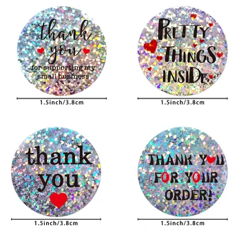 

Delicate Laser Thank You Stickers for Supporting Small Business Taste Order Wedding Envelope Adhesive Seal Labels 1.5 Inch/38mm