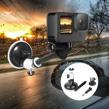

Car Suction Cup Holder Mount Bracket Adjustable Tripod For Gopro Hero9 OSMO Action Camera Accessories