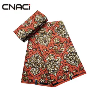 

CNACI African Fabric Wax Prints 6 Yards/Piece Ankara Fabric African Real Wax Prints Tissu Africain Ankara Polyester Fabric 2021