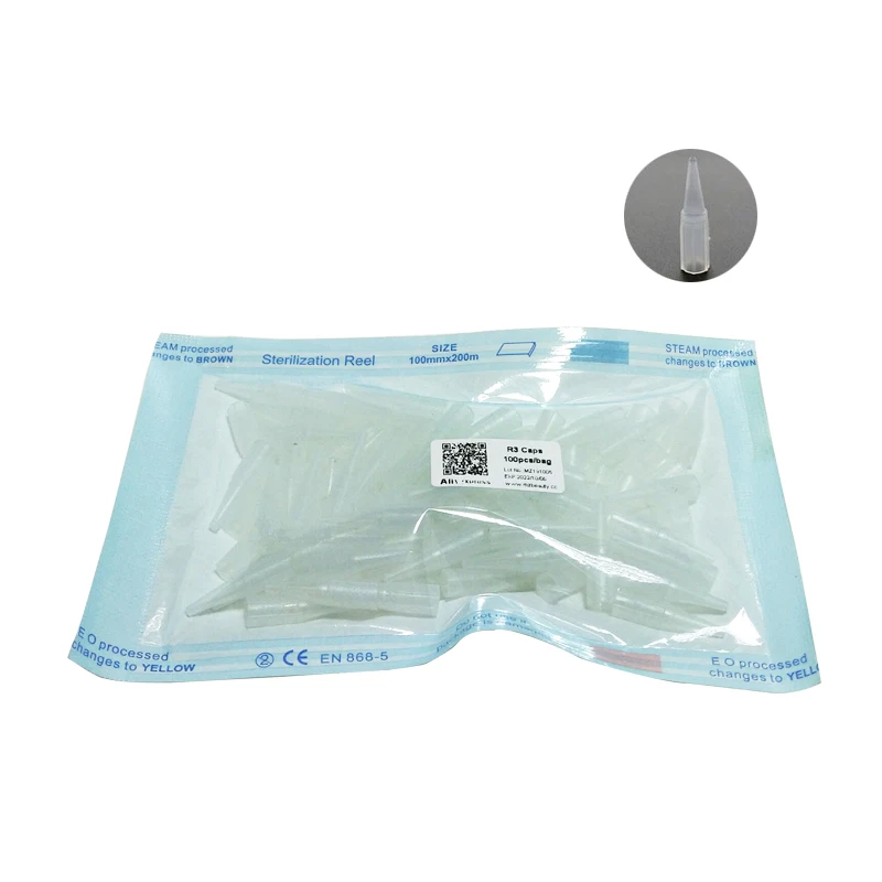 Tattoo Tips R1 R3 R5 F5 F7 Needle Caps Sterilized Packing Permanent Makeup Machine BIG SIZE Microblading Accessories 100pcs disposable tattoo tips