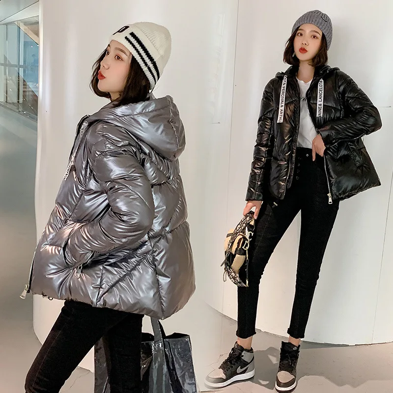 

Winter New Style pi coat Cotton-padded Clothes Women's Short Bright Surface Korean-style Thin Small Cotton-Padded Jacket down Ja