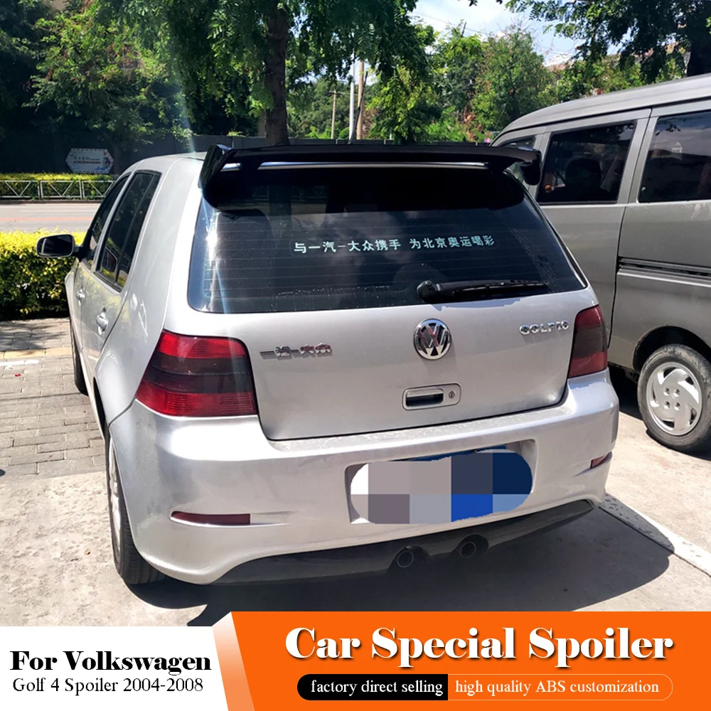 AITWATT для Volkswagen Golf 4 задний спойлер 2004 2005 2006 2007 2008 ABS пластиковый Неокрашенный цвет задний спойлер багажника задний крыло белый спойлер для автомобиля